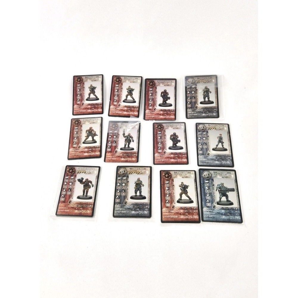 Rackham AT-43 Figure Cards Player Stats Game Play CARDS ONLY ~‎ Lot of 50+ Cards